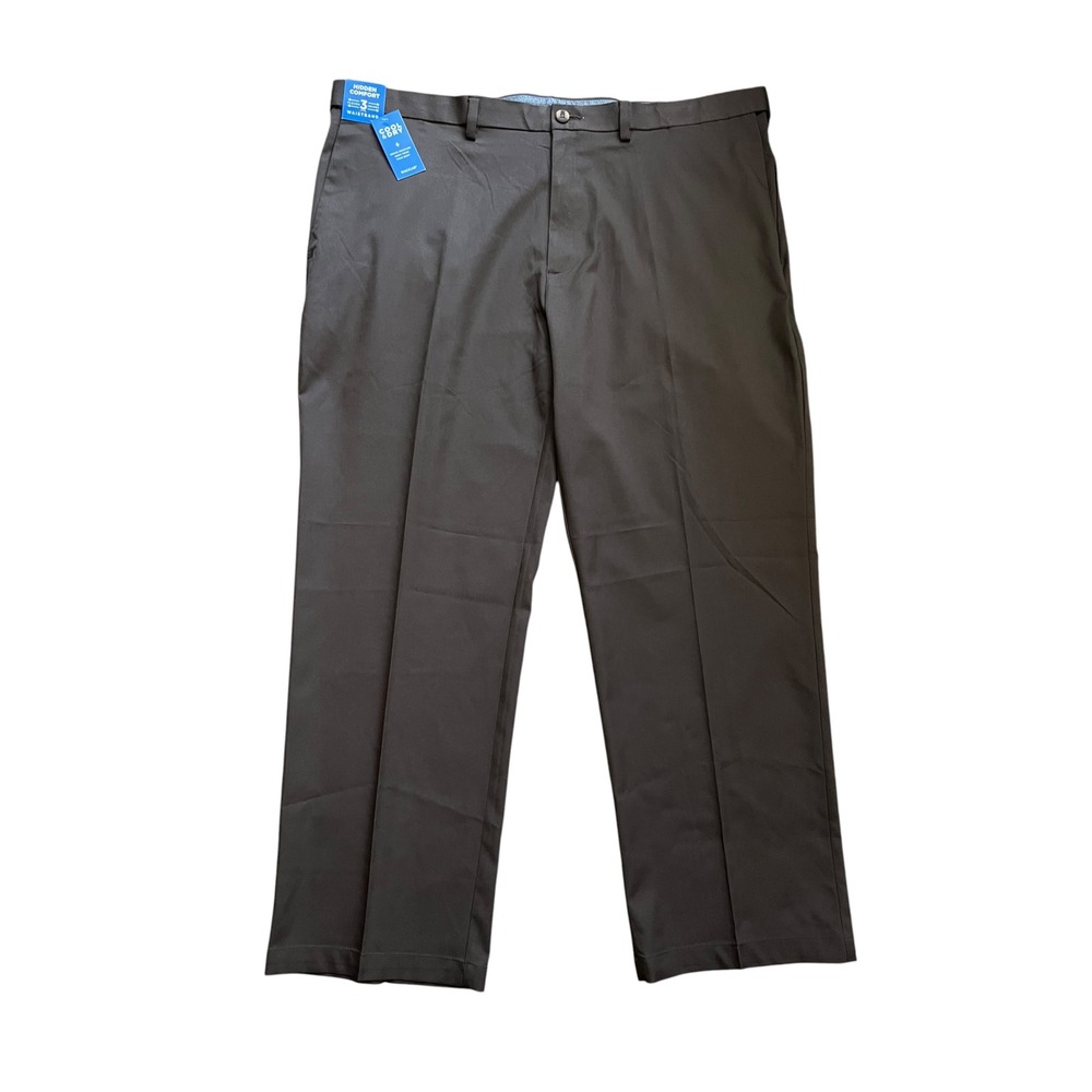 Haggar Cool Right Performance Flex Pants 44x30 Brown Classic Fit NWT